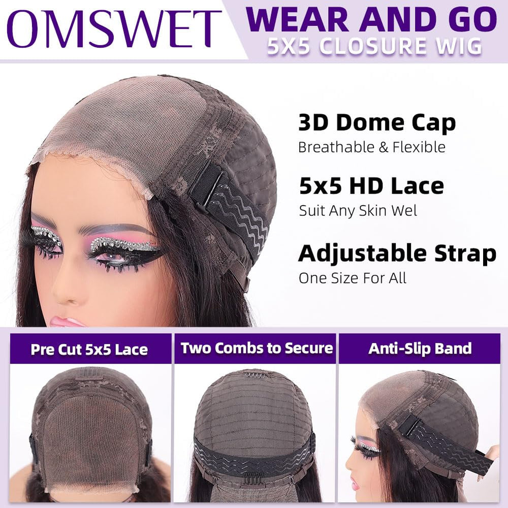 omswet interior cap view with adjustable straps and combs for secure fit