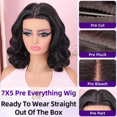 omswet close-up of 7x5 HD lace closure highlighting undetectable scalp blending