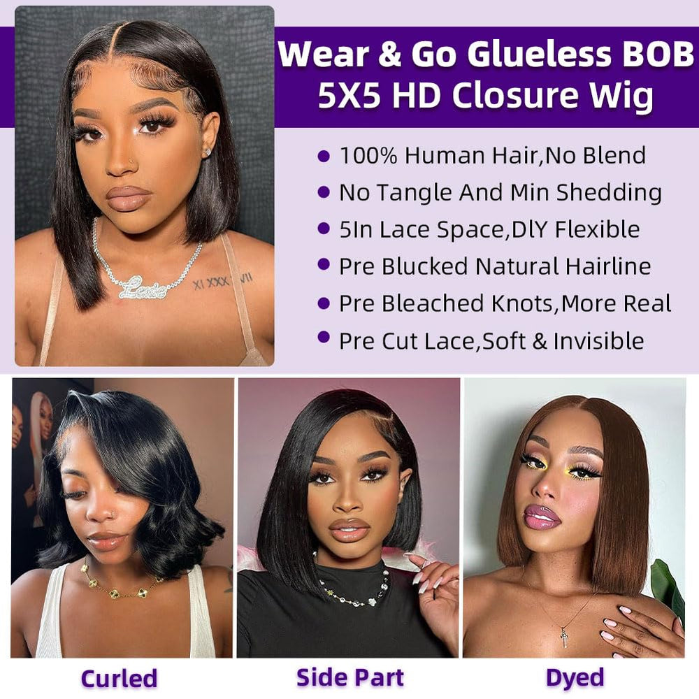 omswet lifestyle shot of Black woman wearing bob for polished look