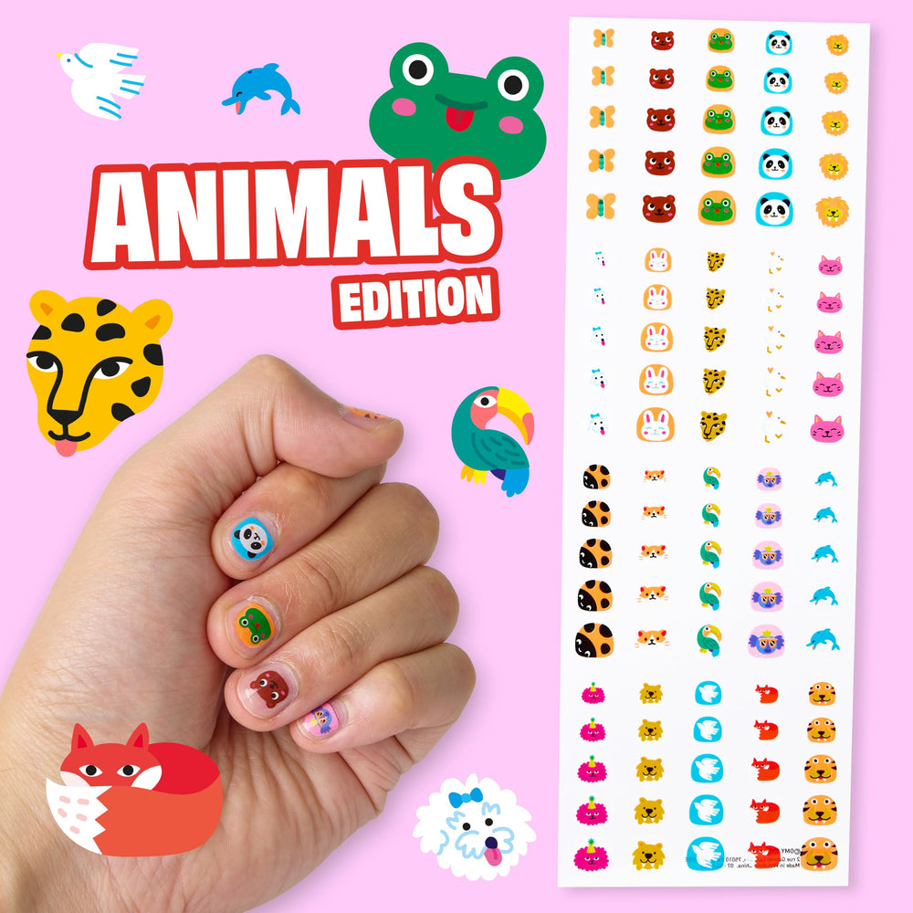 Omy close-up of sticker sheet, colorful designs that spark creativity