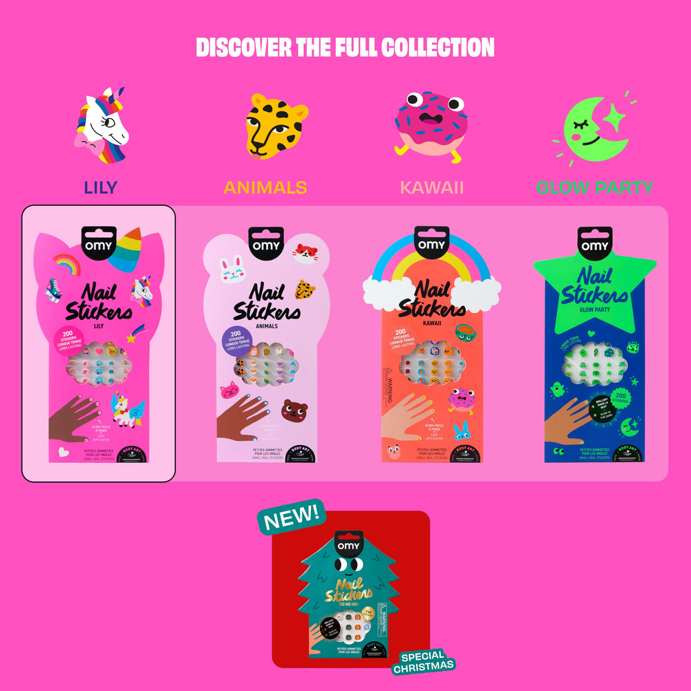 Omy product label and safety info highlighting non-toxic materials and age guidance