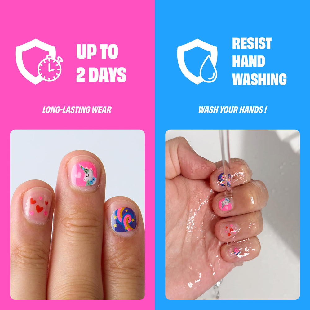 Omy sticker next to coin for size comparison to choose right nail fit