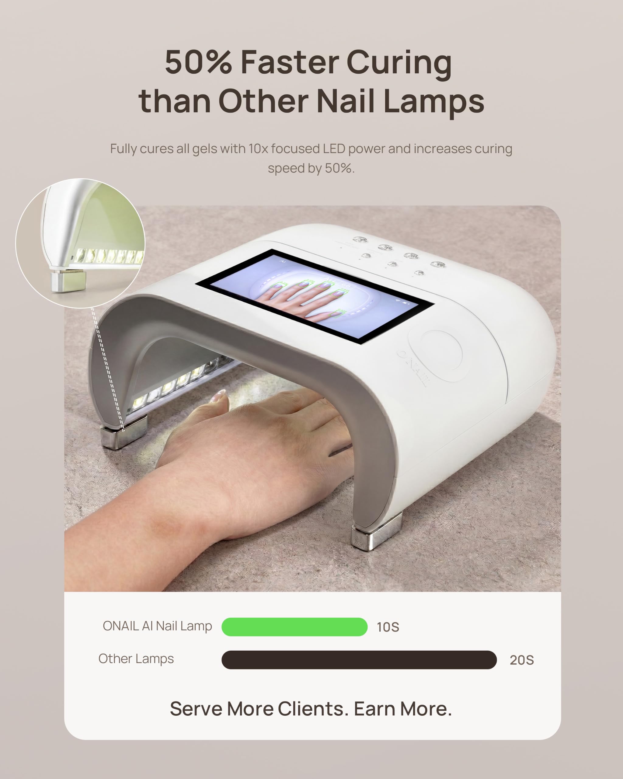 O NAIL built-in handle portable shot for easy transport and mobile work