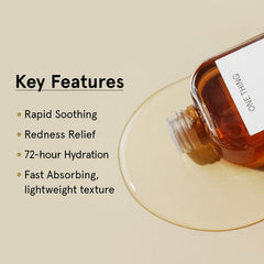 ONE THING essence on hand demonstrating lightweight absorption and calming feel