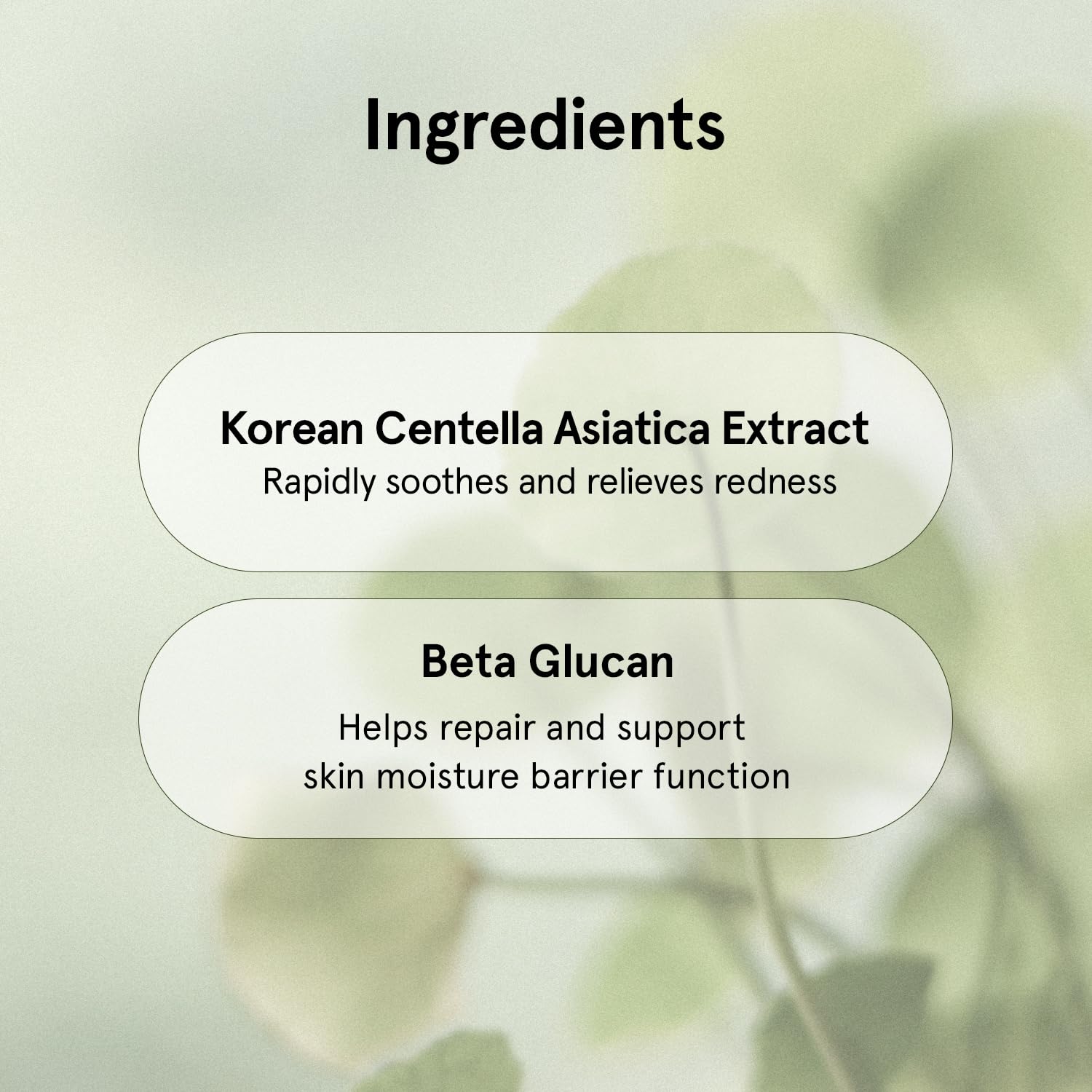 ONE THING product label highlighting key ingredients and vegan benefit