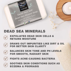 One With Nature soap bar close-up texture highlighting mineral crystals