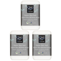 One With Nature front packaging showing three 7oz bars and mineral benefits
