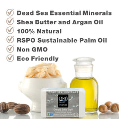 One With Nature ingredients label listing Dead Sea minerals and oils
