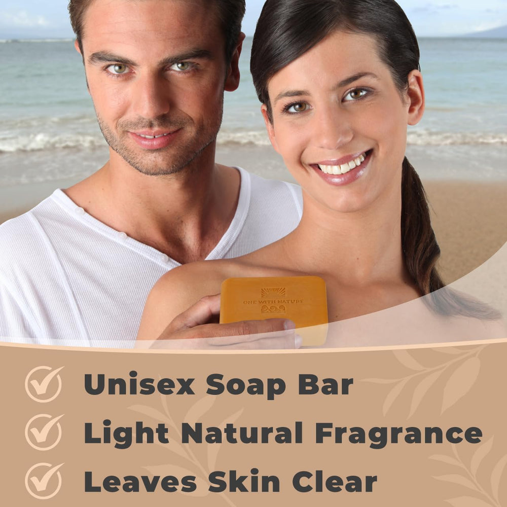 One With Nature close-up of Dead Sea salt crystals, communicates mineral-rich exfoliating benefit