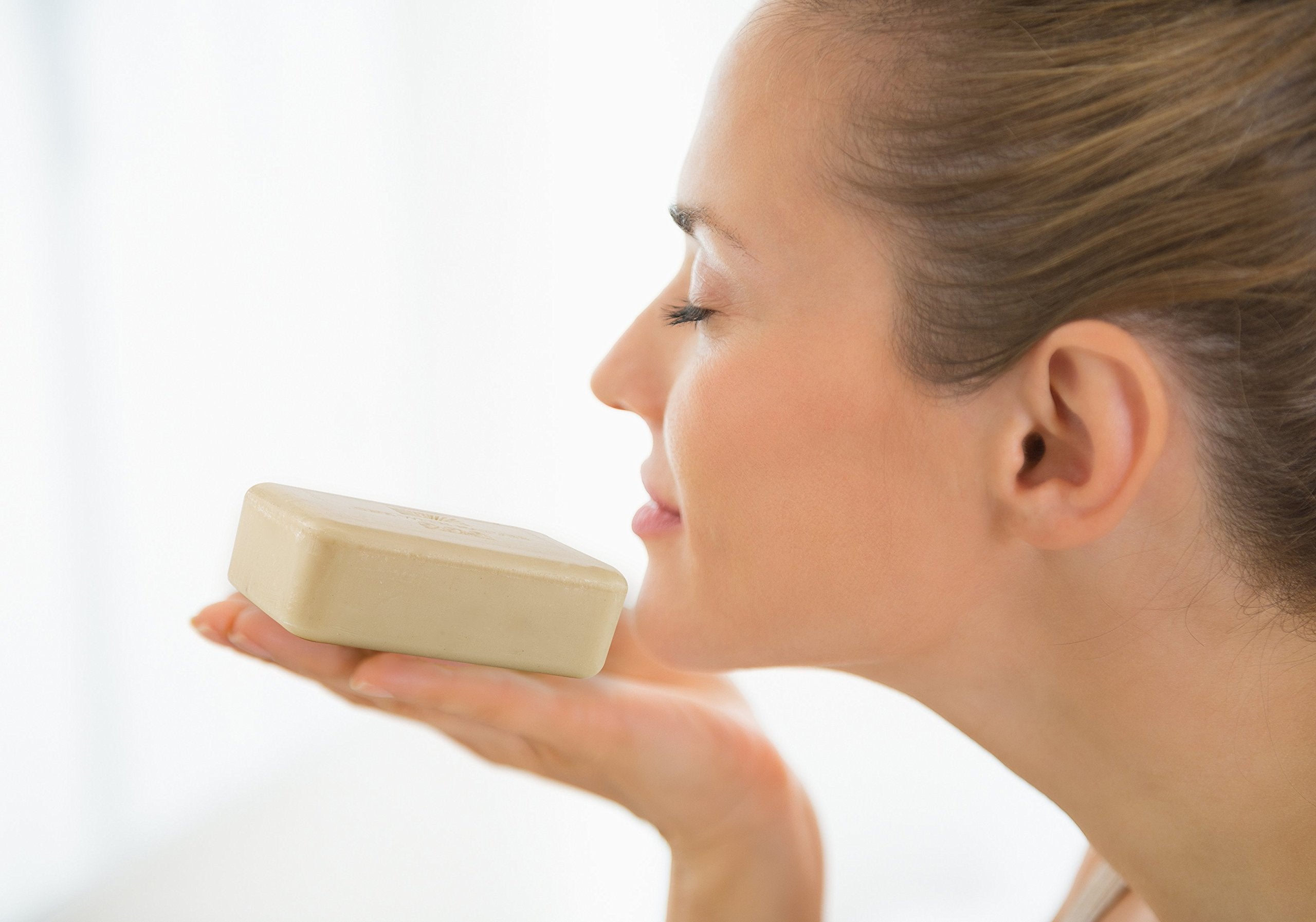 One With Nature soap being lathered in shower demonstrating rich foam and softening benefit