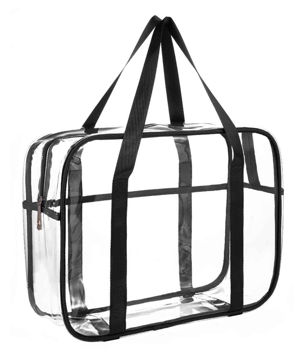 ONEGenug front view showing clear makeup bag for quick selection benefit