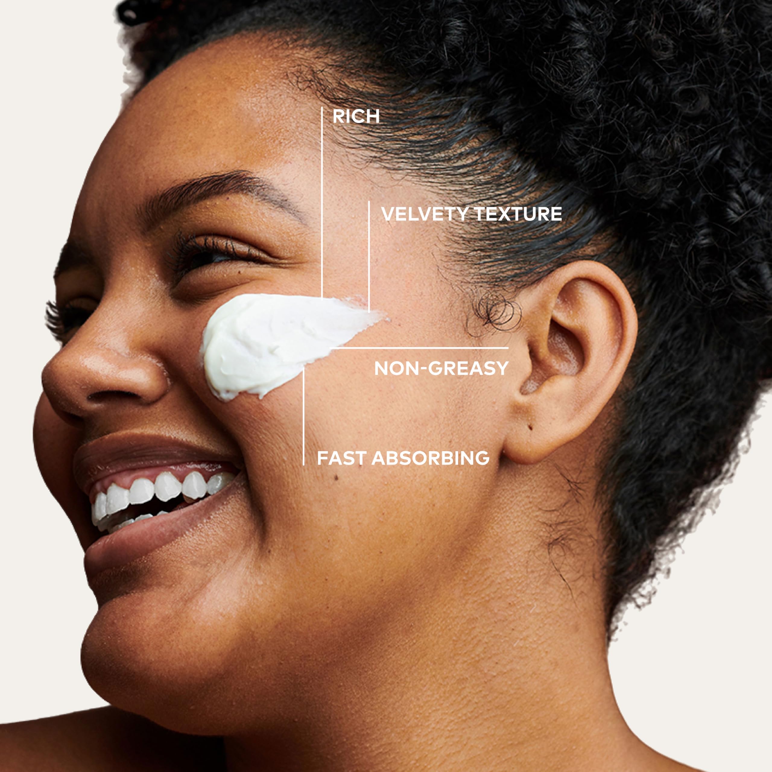 onekind cream absorbing into skin close-up for overnight moisture support