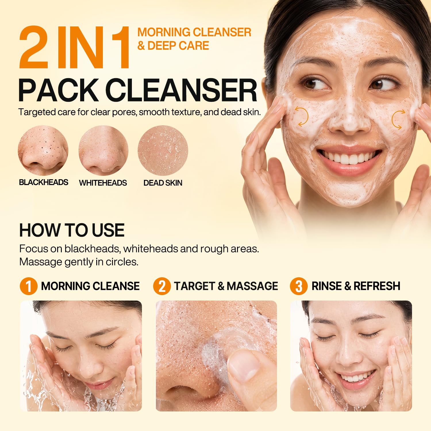 ONEOHOH applying jelly to nose and T-zone for targeted pore care