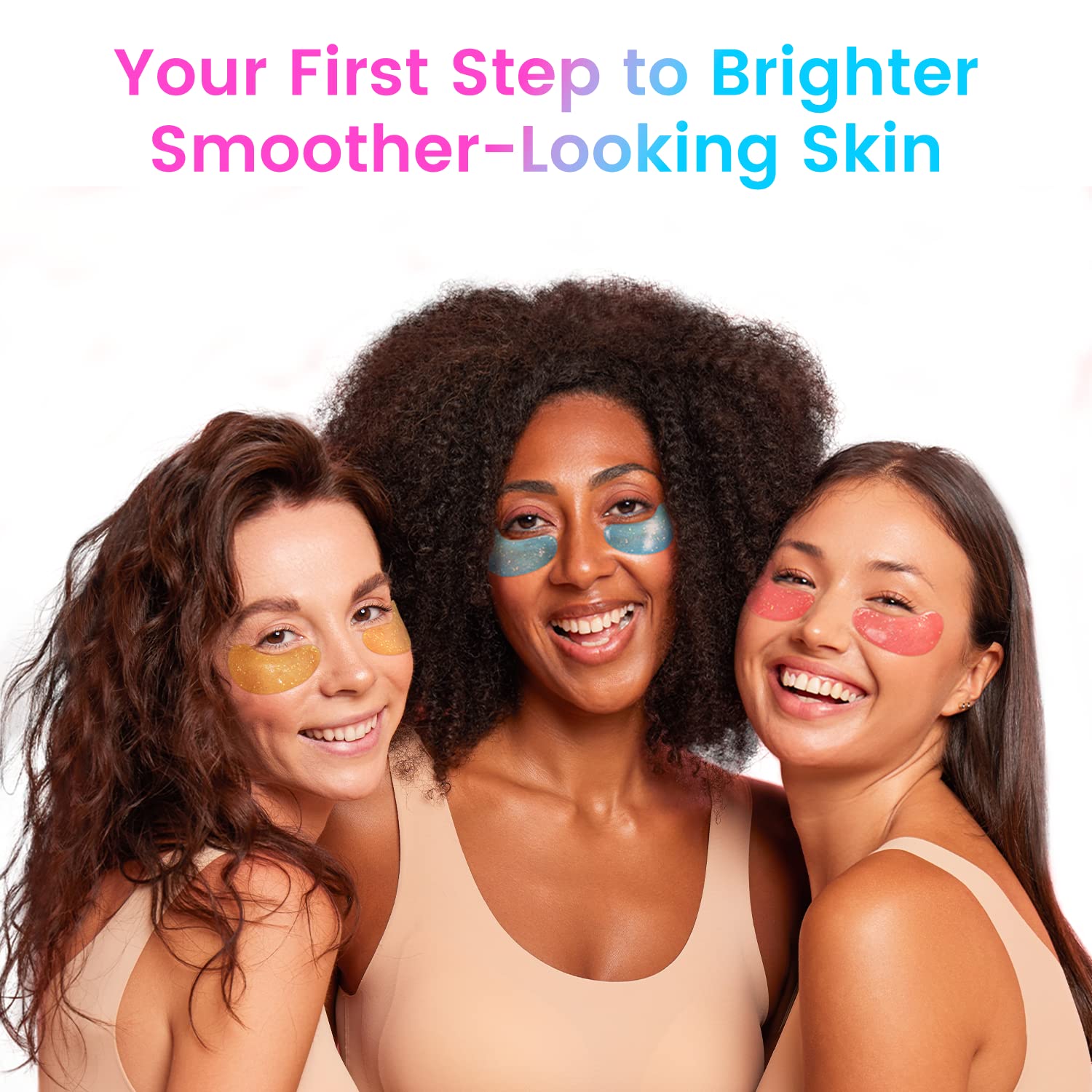 Onespring patch applied under eye demonstrating soothing cooling effect