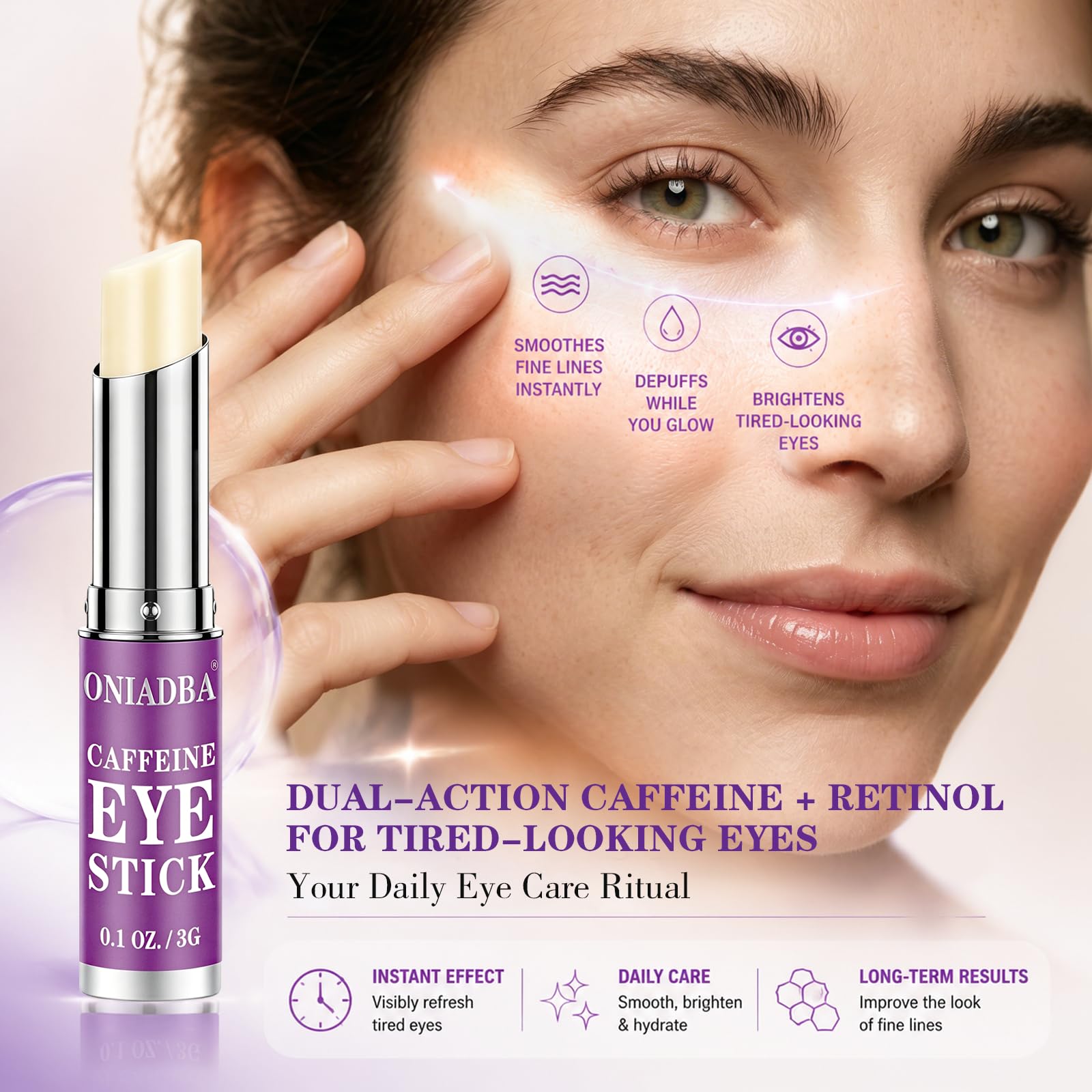 ONIADBA twist-up stick detail demonstrating easy application benefit