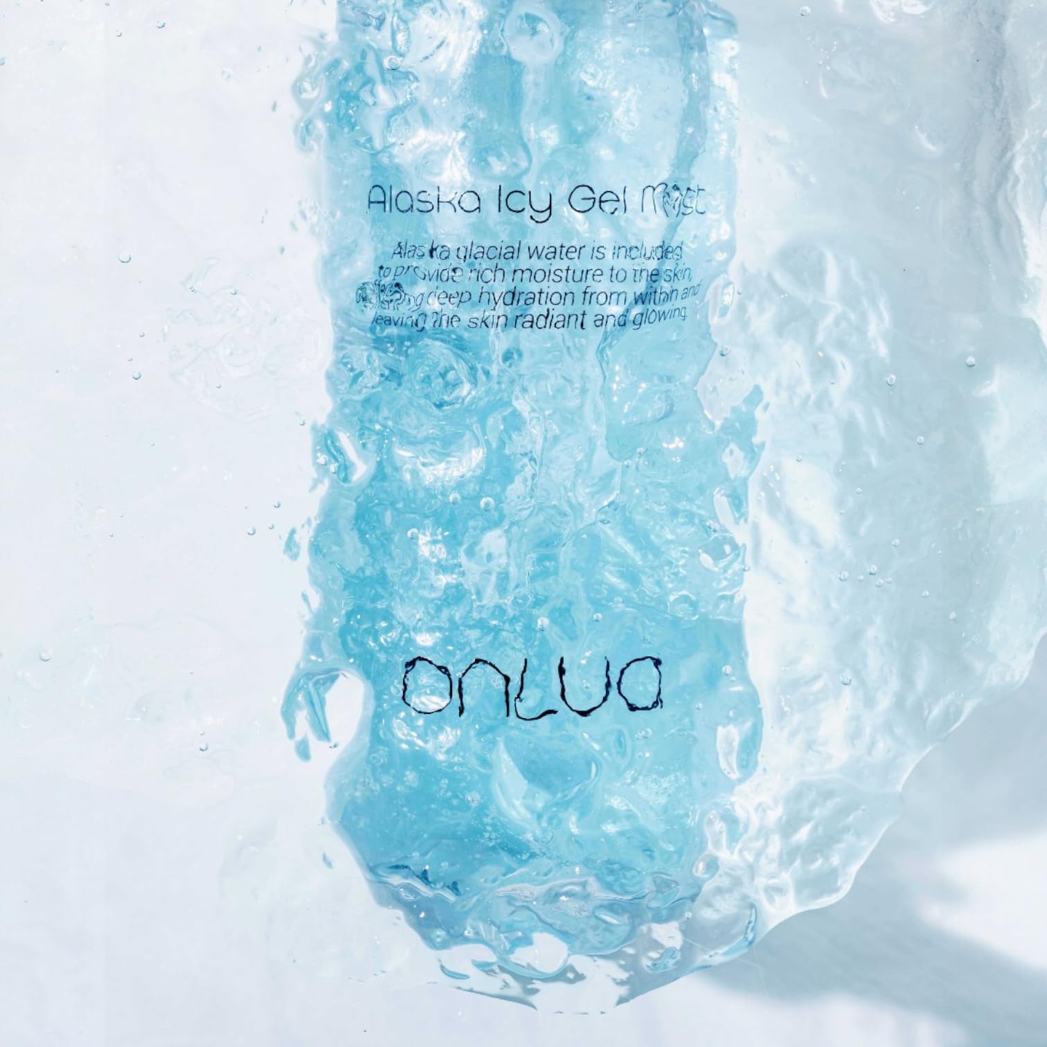 Onlua mist spraying with fine gel droplets for quick skin refresh