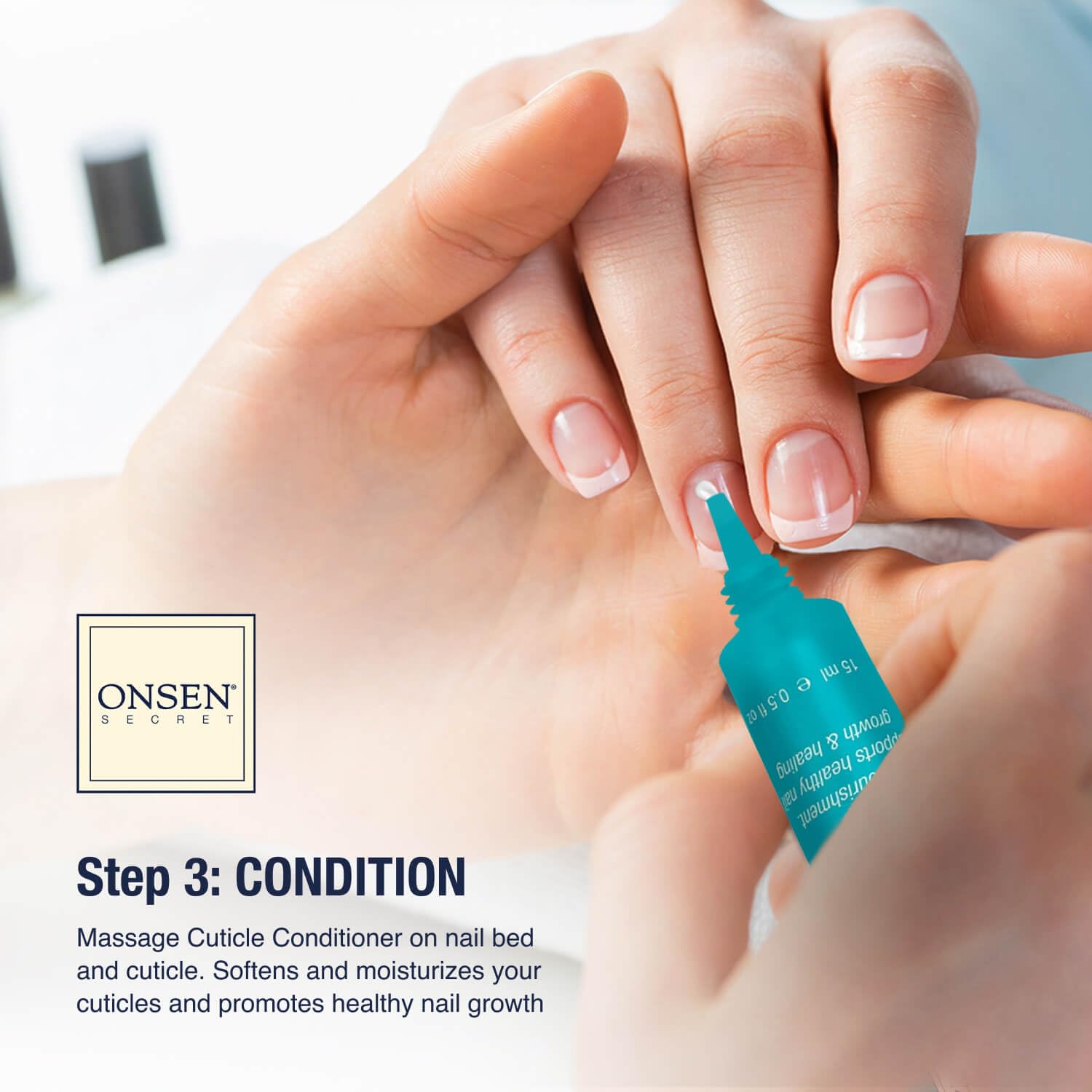 ONSEN before and after nails comparison showing improved strength and shine