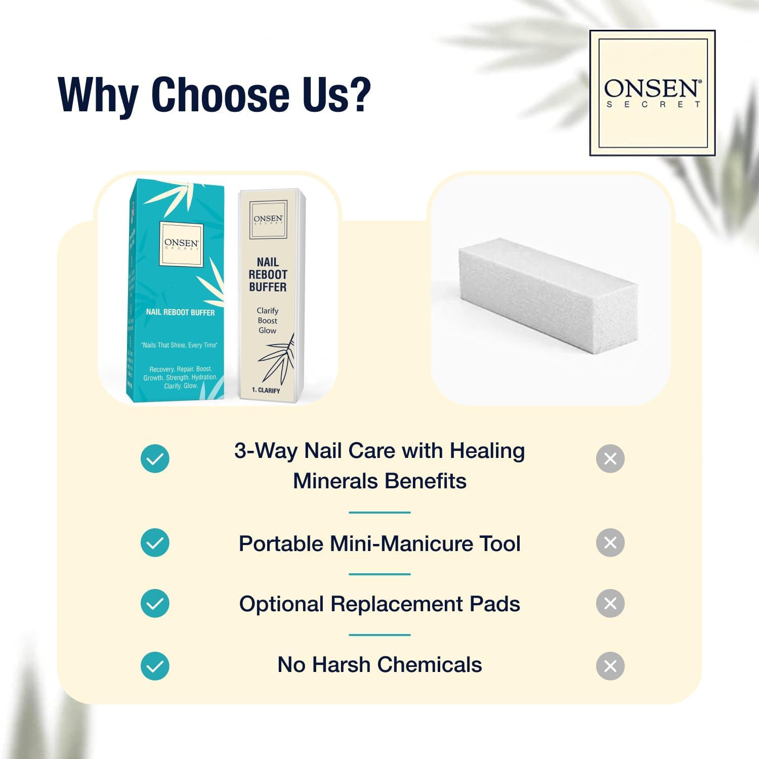 ONSEN pads stored in compact pouch for convenient travel