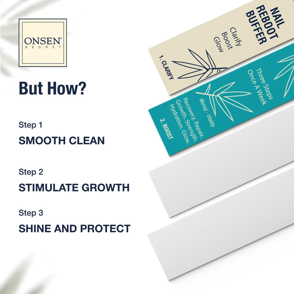 ONSEN three texture strips laid flat highlighting buffing stages