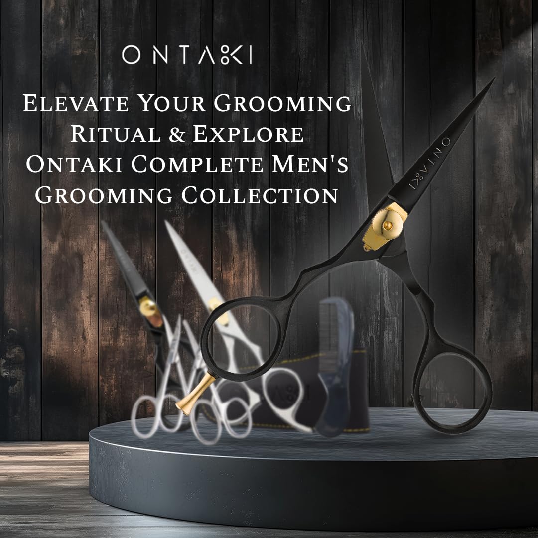 ONTAKI combs and blades laid flat showing tool alignment and comb tooth spacing for even trims