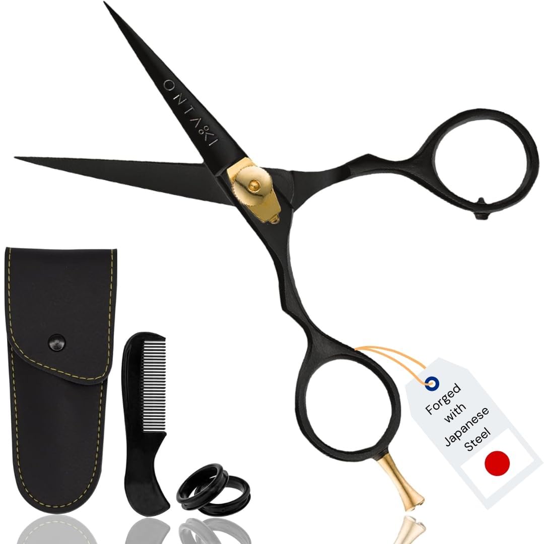 ONTAKI front packaging showing complete black grooming kit and travel case for neat storage
