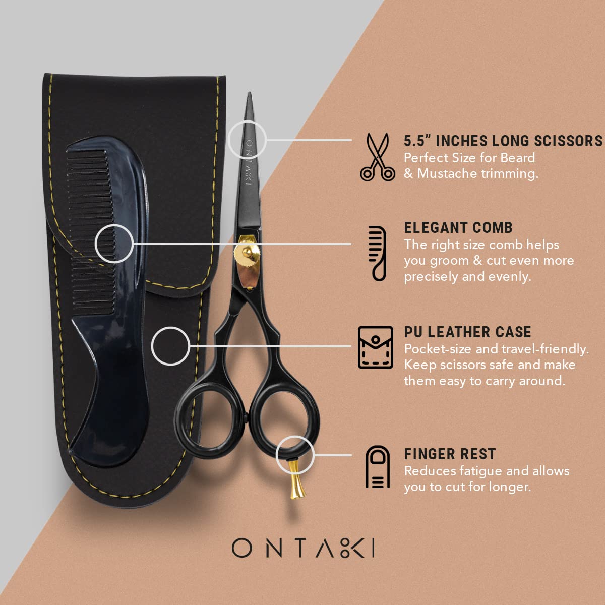 ONTAKI leather case open with tools inside protecting blades and simplifying travel