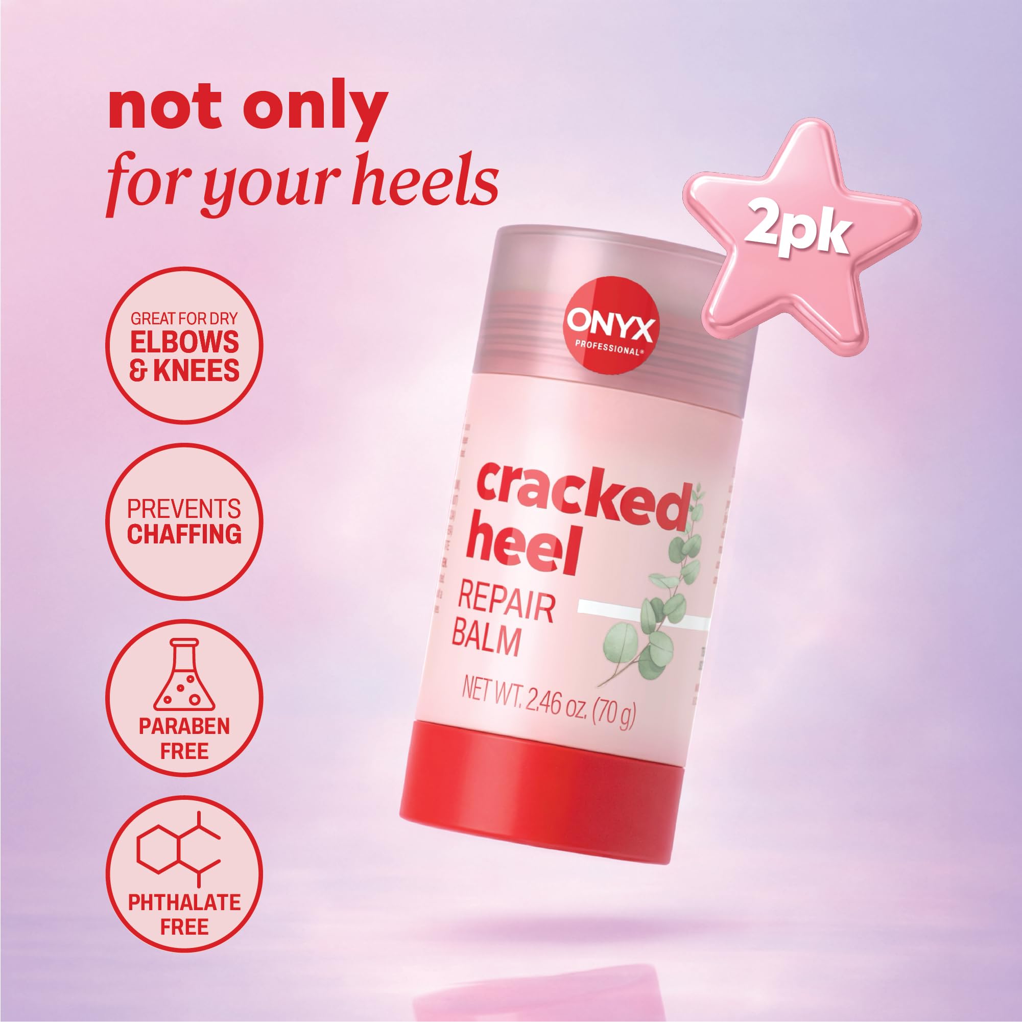 Onyx Professional being applied to heel highlighting targeted relief for cracked skin