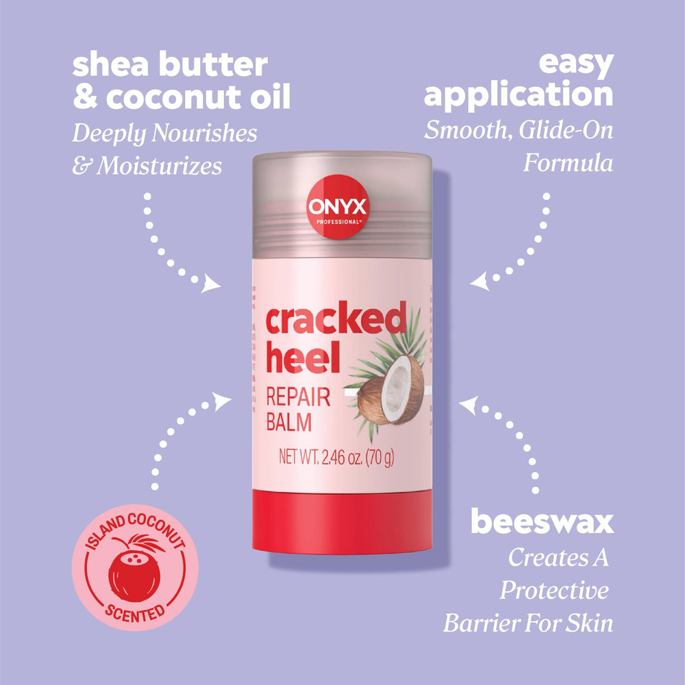 Onyx Professional applying balm to heel with hands for targeted softening and repair