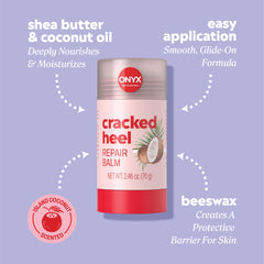 Onyx Professional applying balm to heel with hands for targeted softening and repair