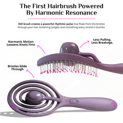 OO! brush close-up of bristles illustrating micro-stroke design for gentler detangling