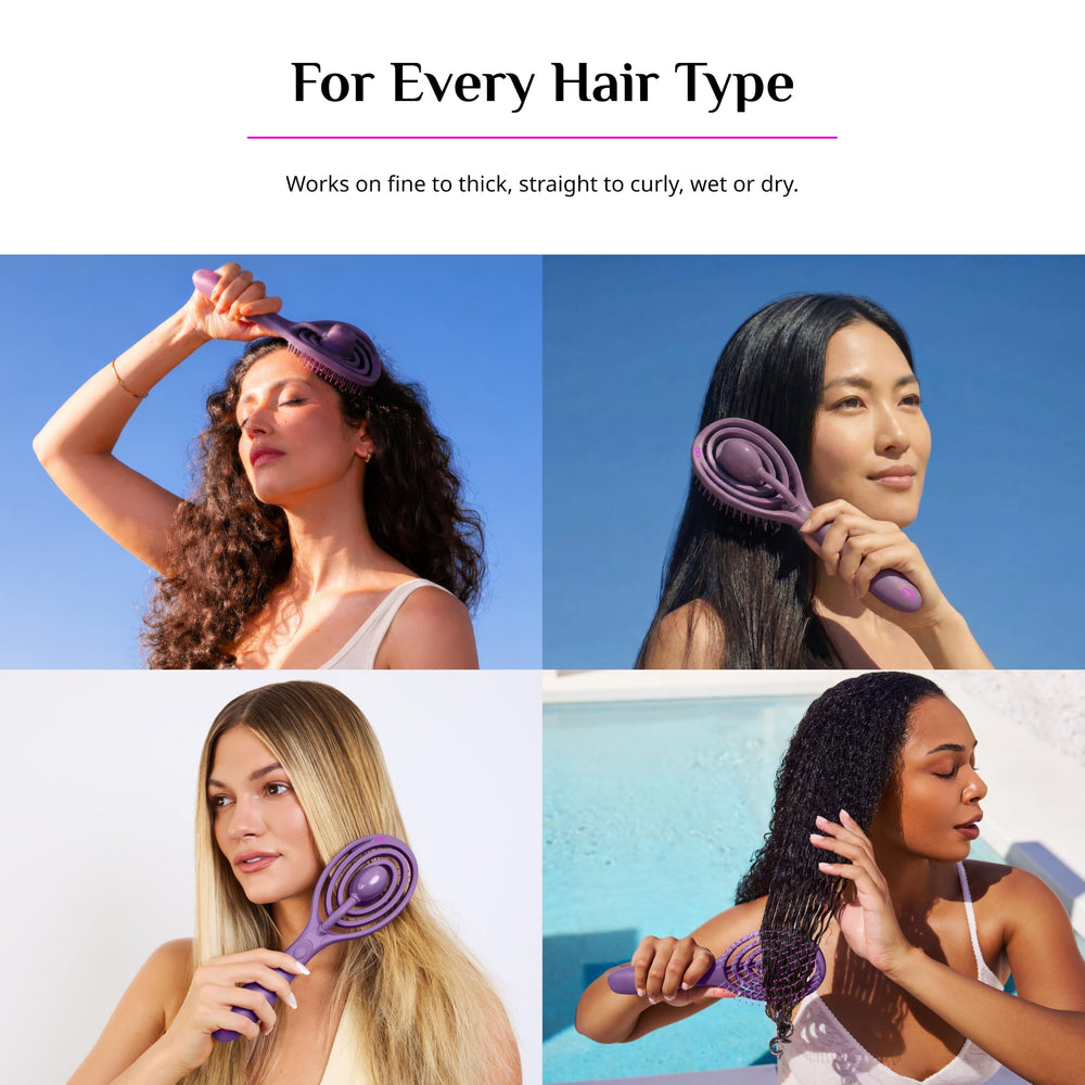 OO! brush staged in bathroom for routine-ready wet and dry styling benefit