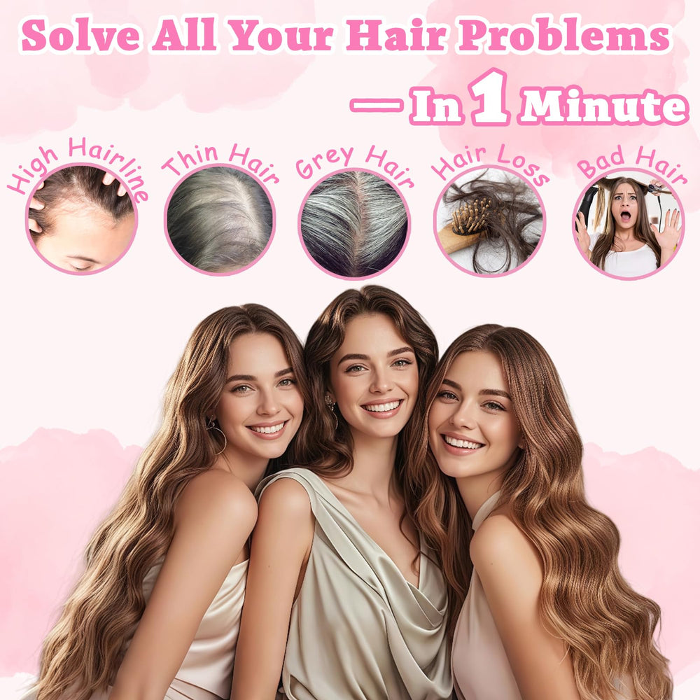 OOPPOO topper blended into natural hair showing seamless integration benefit