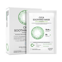 #OOTD front packaging showing 10 vegan sheet masks and calm skincare appeal