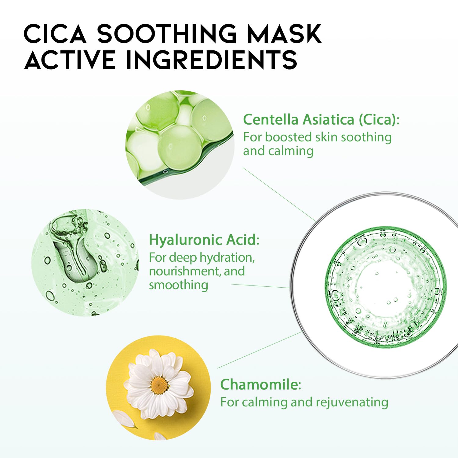 #OOTD ingredient graphic highlighting collagen ceramide cica vitamin C benefits