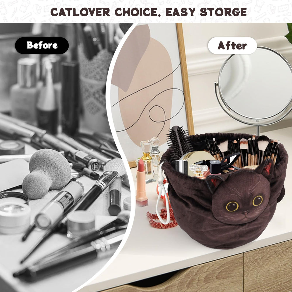 Openhahaha with brushes and palettes, organized cosmetic storage