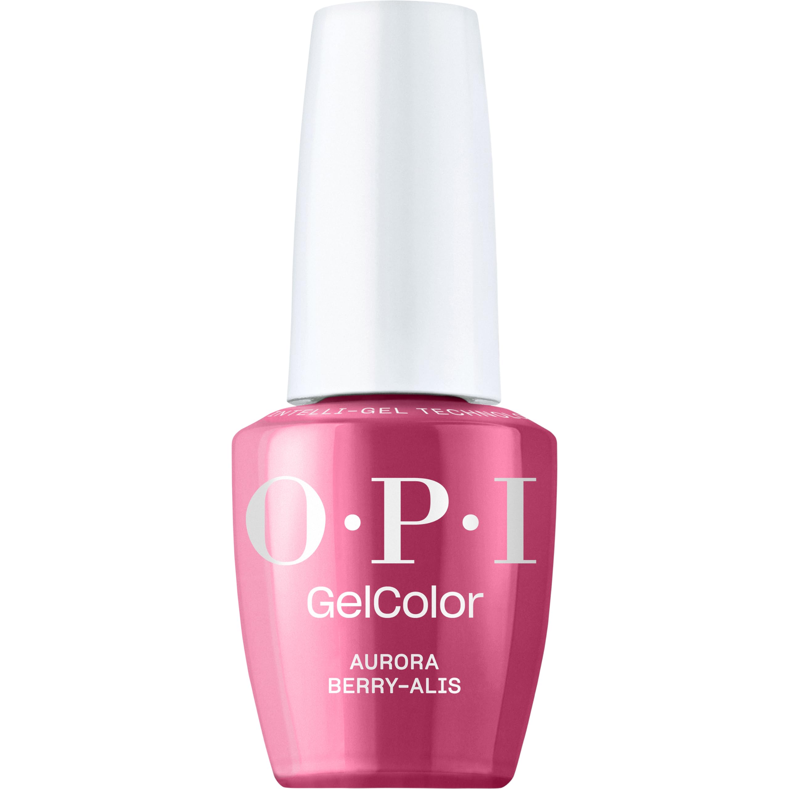 OPI bottle front view showing Aurora Berry-alis vibrant color and glossy finish
