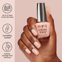 OPI base and top coat texture close-up highlighting glossy, plumping effect