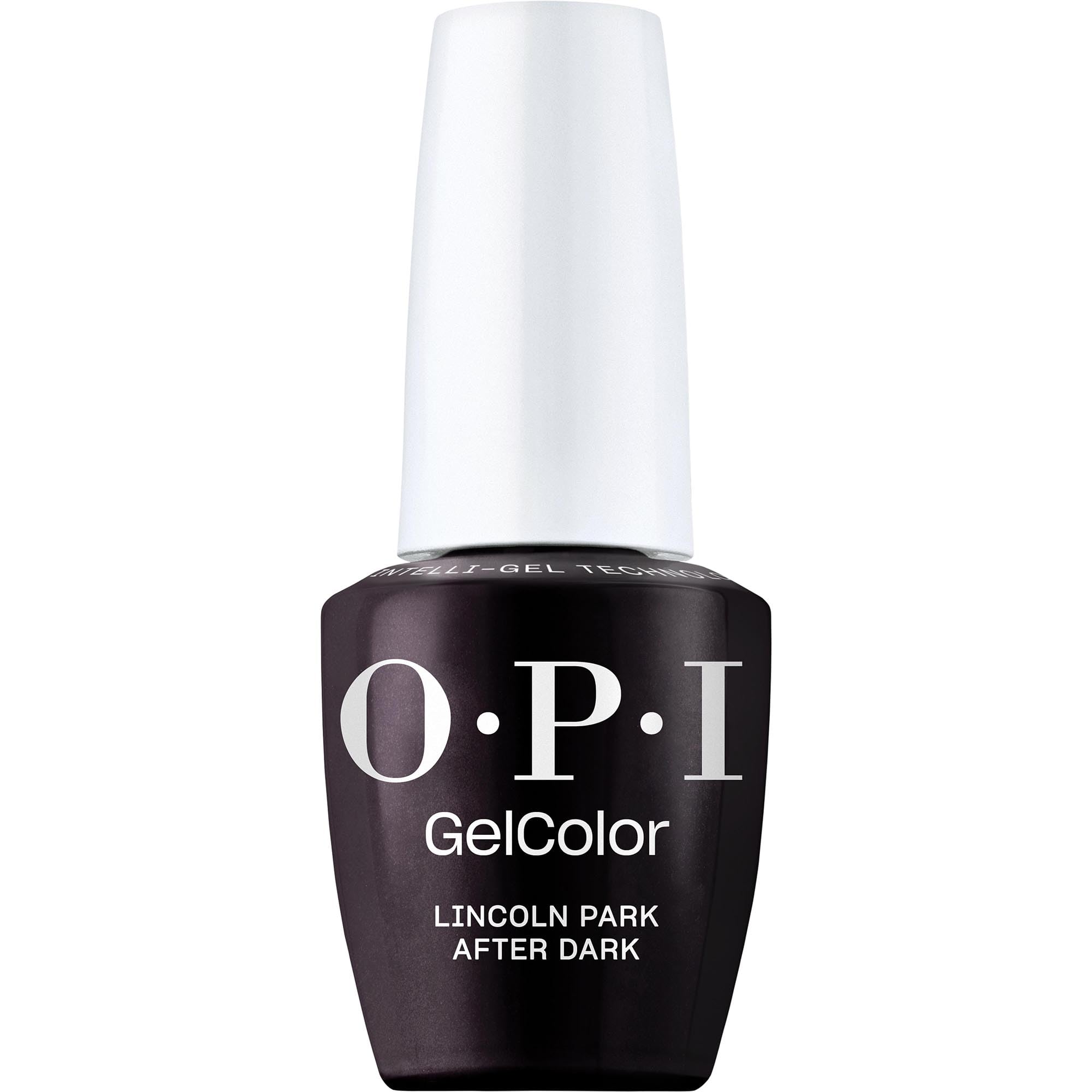 OPI bottle front view showing Lincoln Park After Dark and salon-grade finish