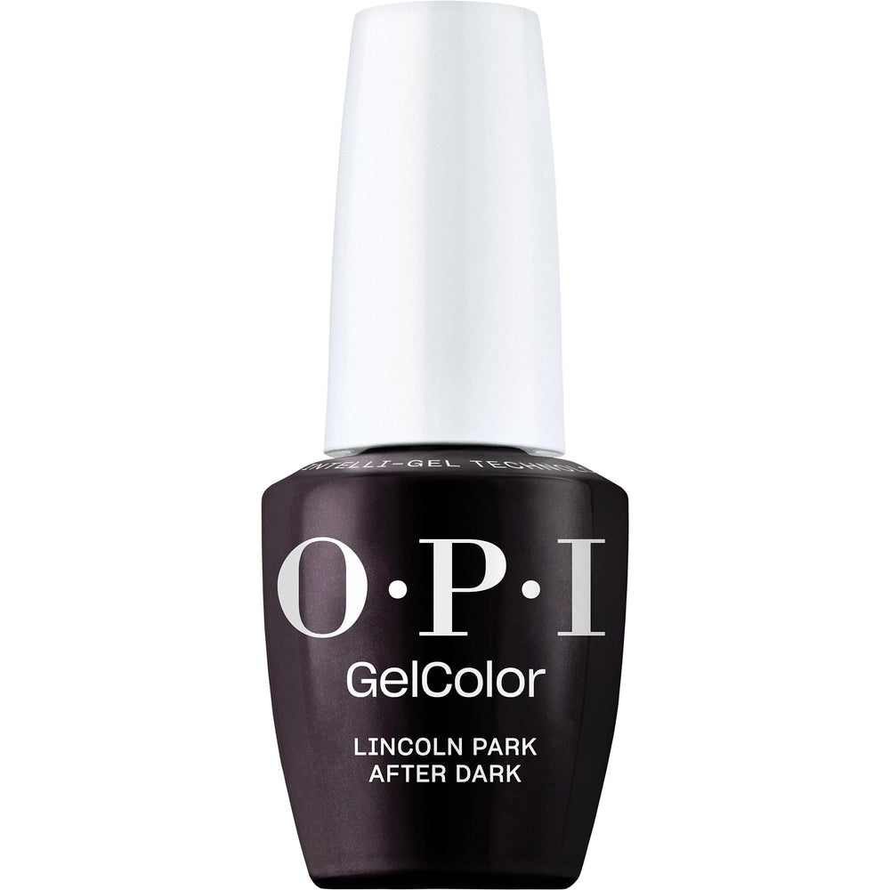 OPI bottle front view showing Lincoln Park After Dark and salon-grade finish
