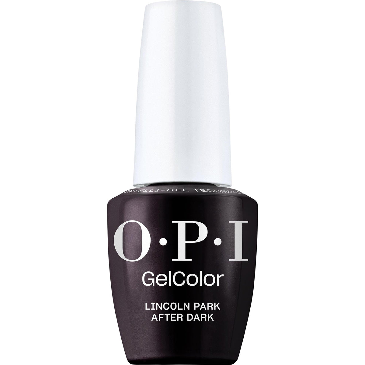 OPI bottle front view showing Lincoln Park After Dark and salon-grade finish