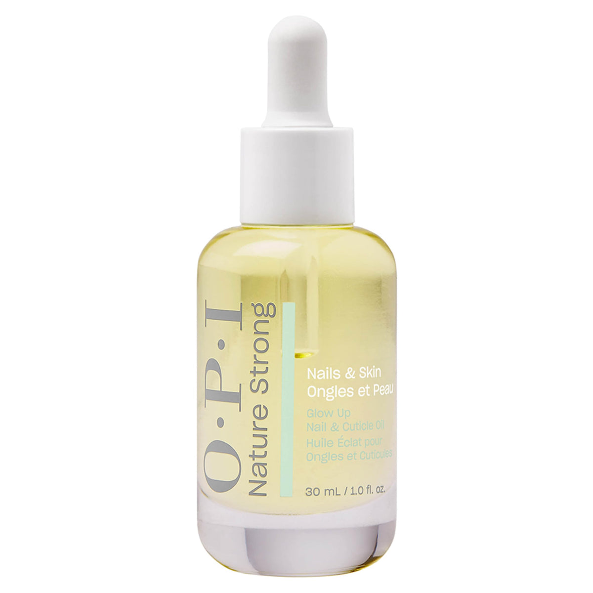 OPI front bottle showing Glow Up oil and sleek packaging for easy use