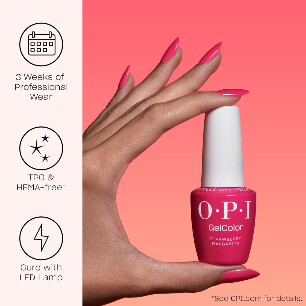 OPI cap and label close-up highlighting brand and application control