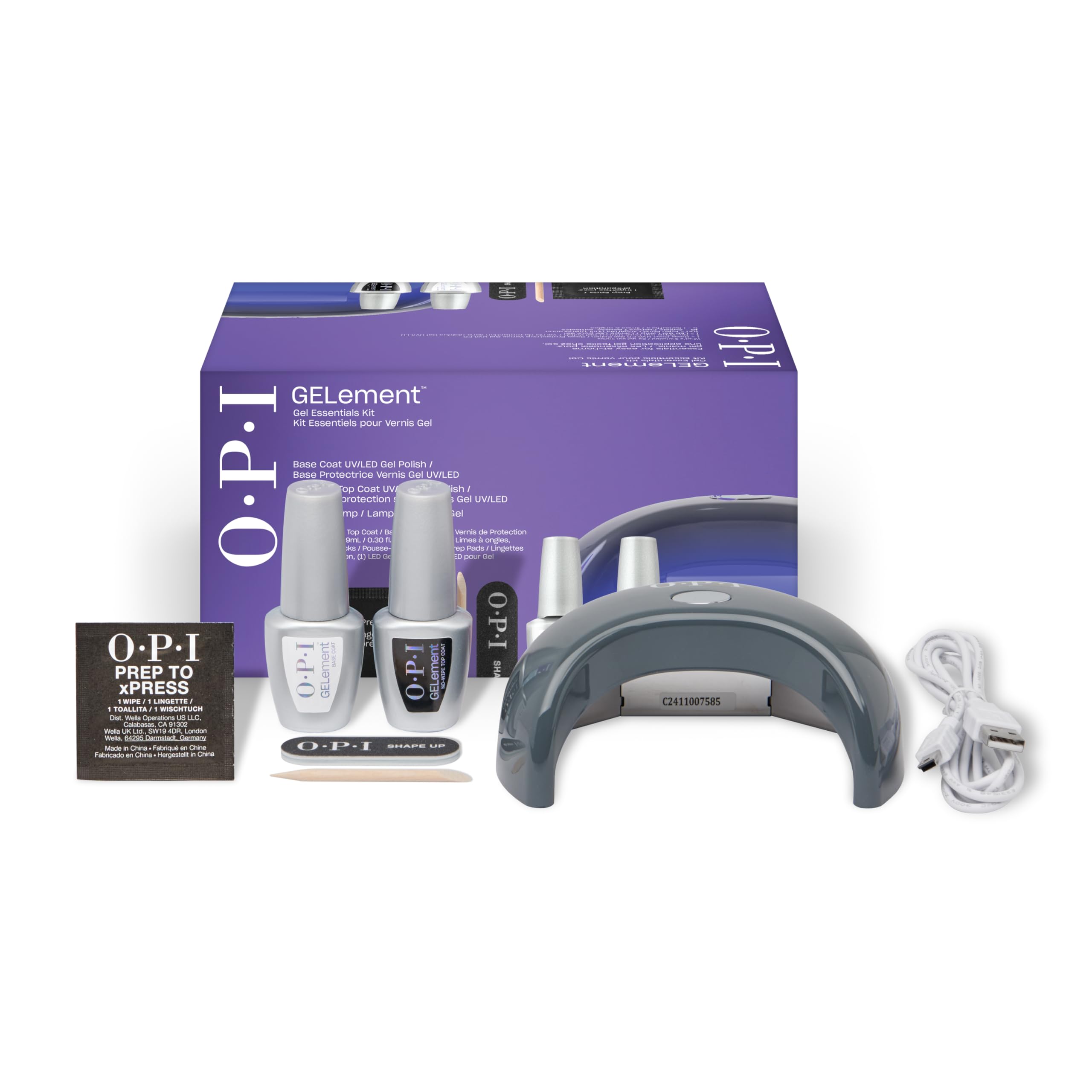 OPI GELement starter kit front packaging showing all included items and convenience
