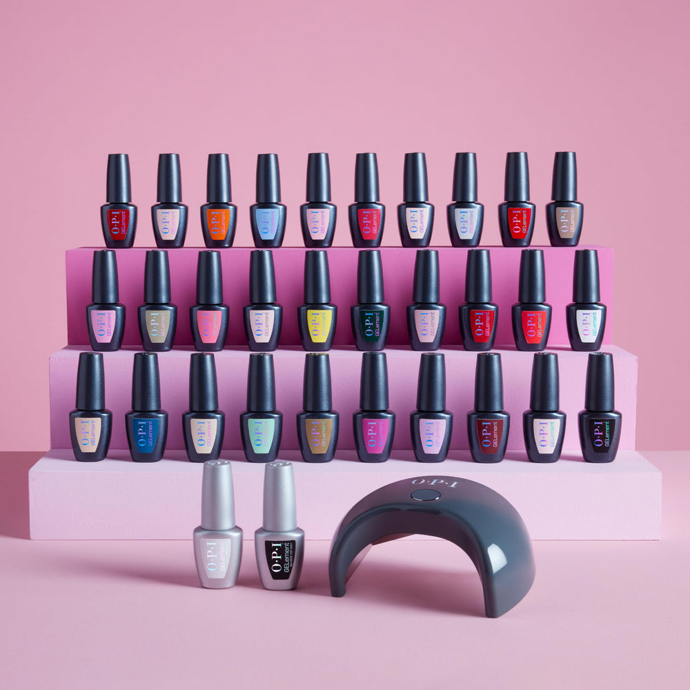 OPI bottle in a salon setting illustrating professional at-home results
