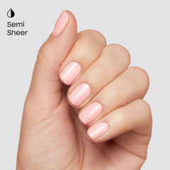 OPI nail tip swatches displaying one to three coats for opacity comparison