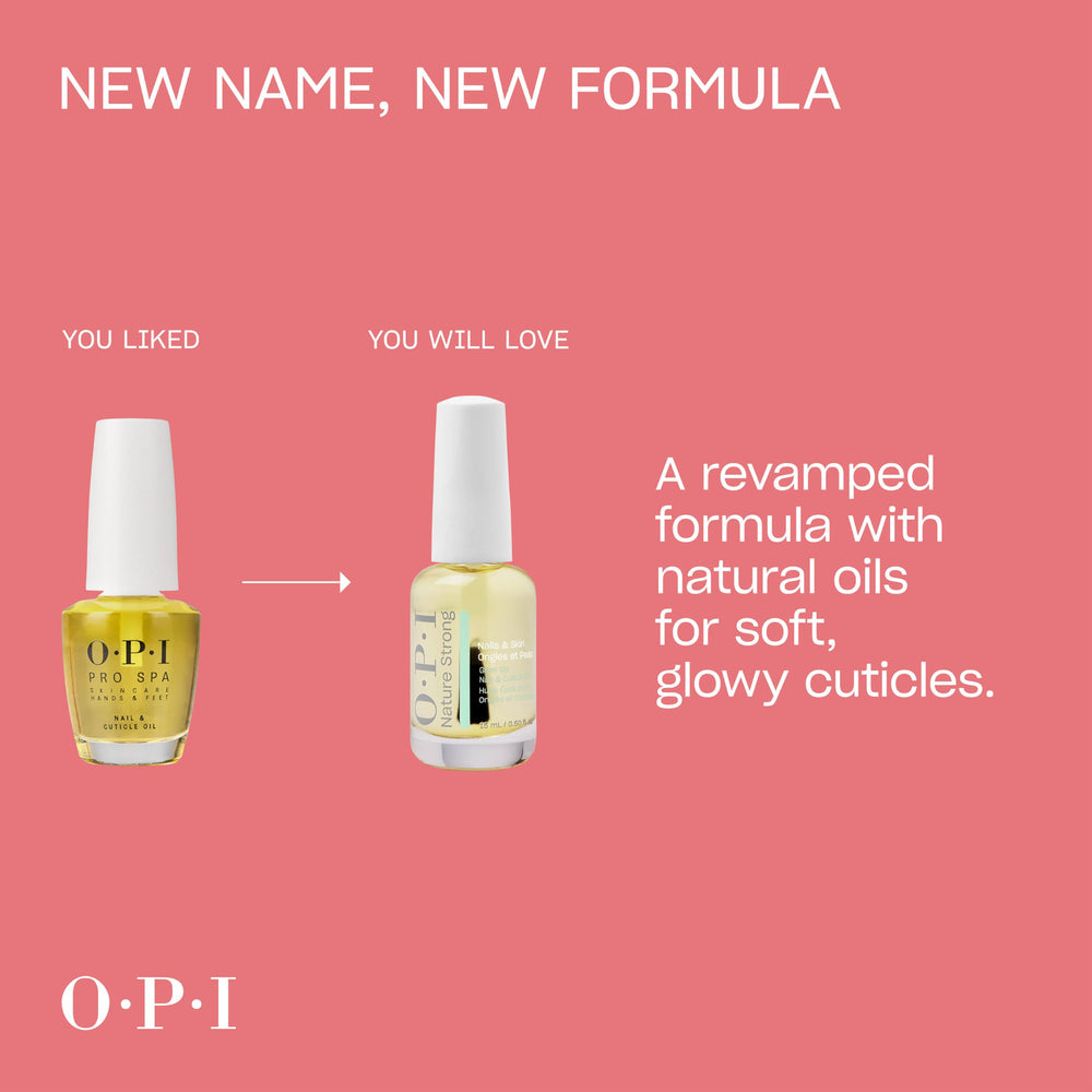 OPI being brushed onto a cuticle, promoting softer hydrated nail edges
