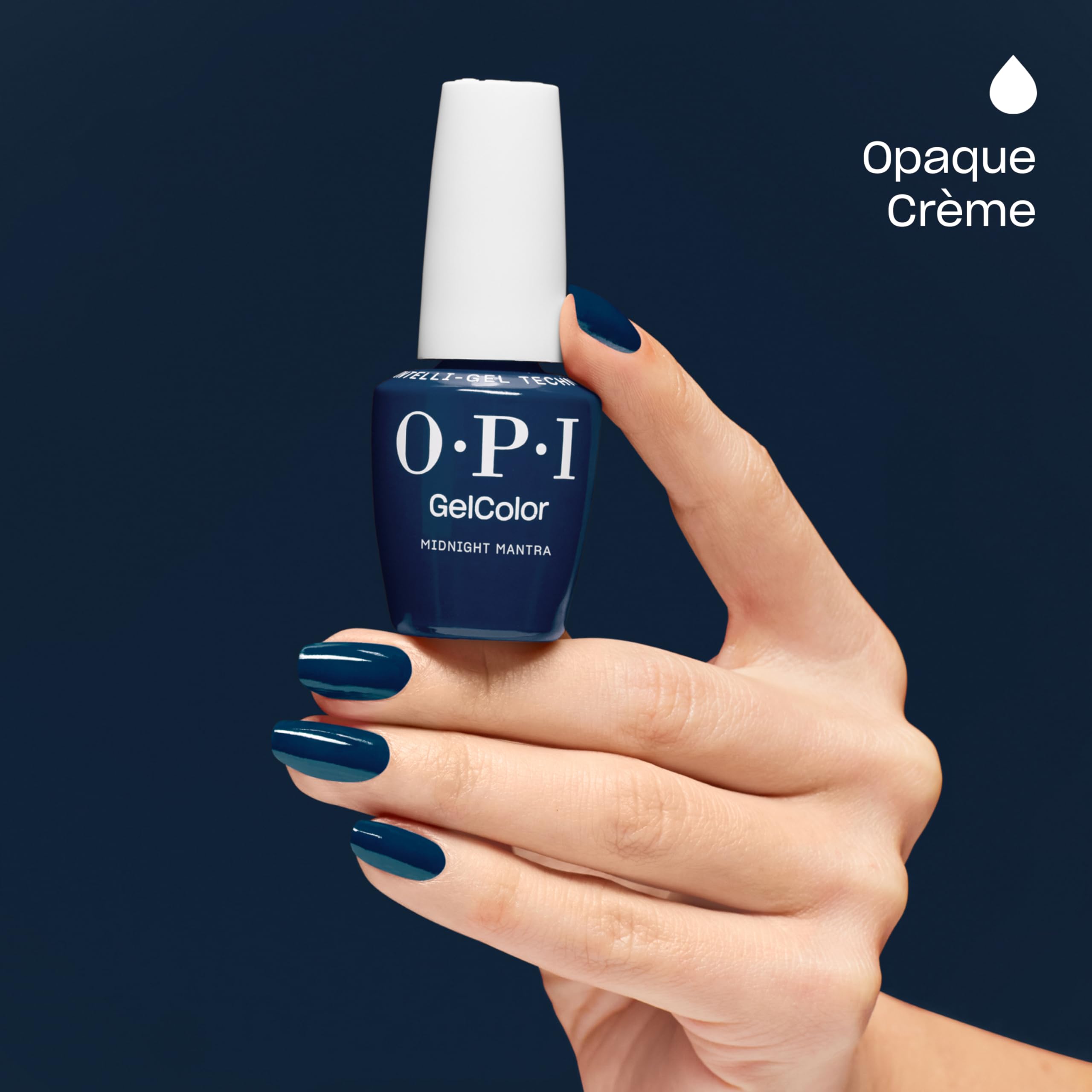 OPI Midnight Mantra texture closeup showing creamy consistency for even laydown