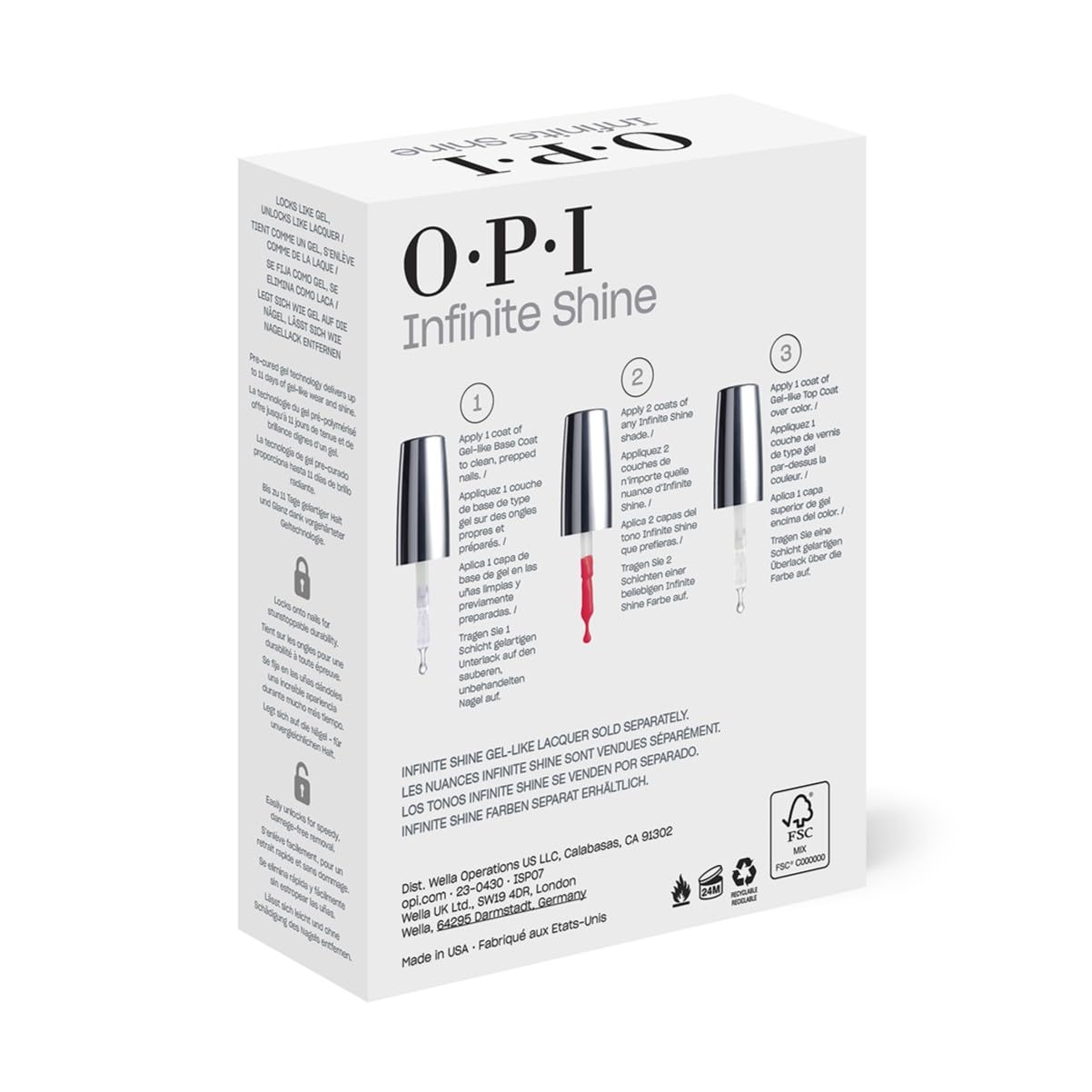 OPI pro-wide brush applying smooth strokes for streak-free coverage