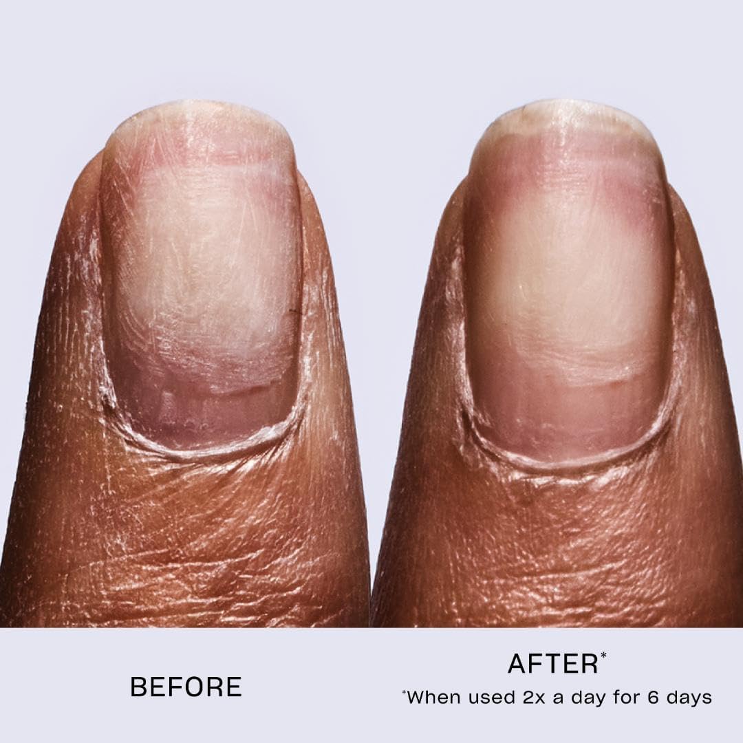 OPI before and after nails comparison, displaying improved strength and smoother surface