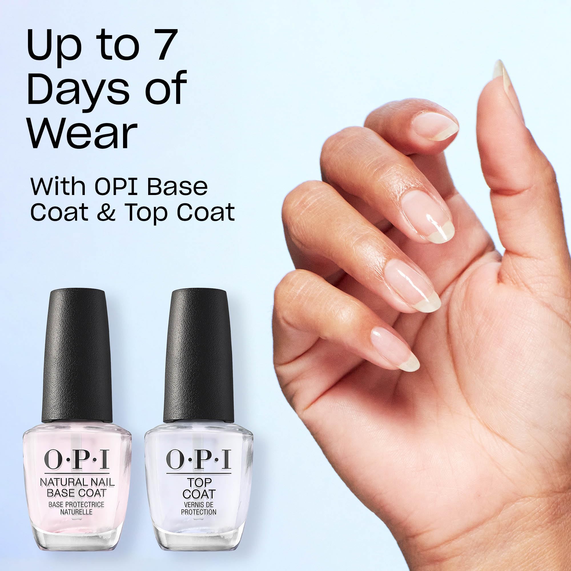 OPI minis next to coin for travel-size comparison and convenient portability